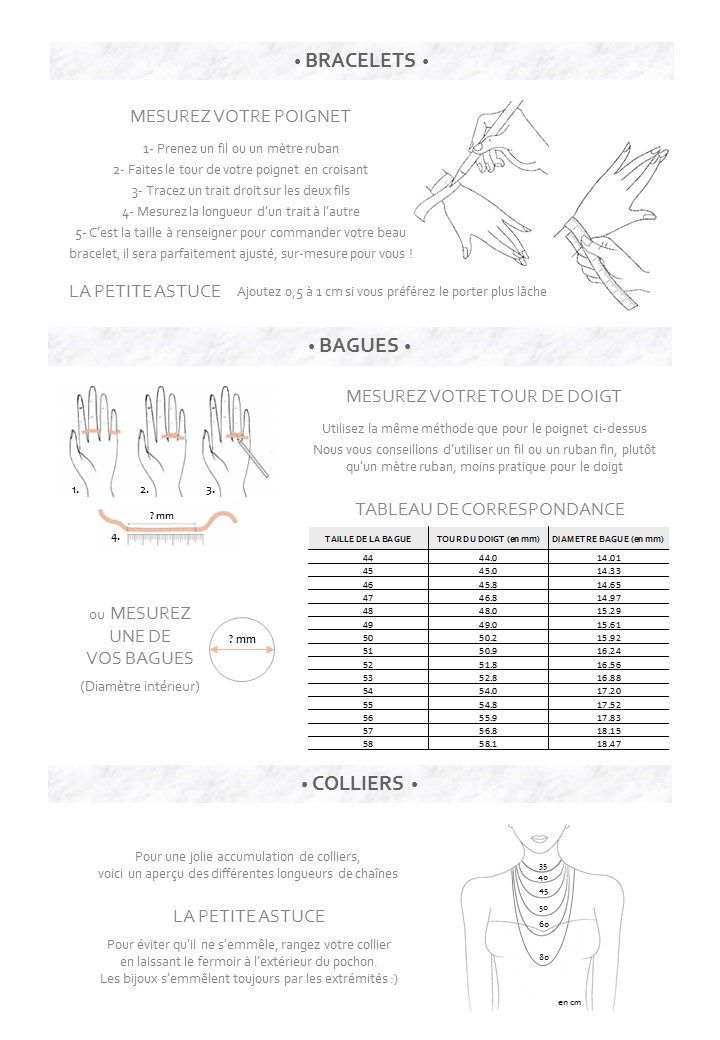 Guide des tailles V2